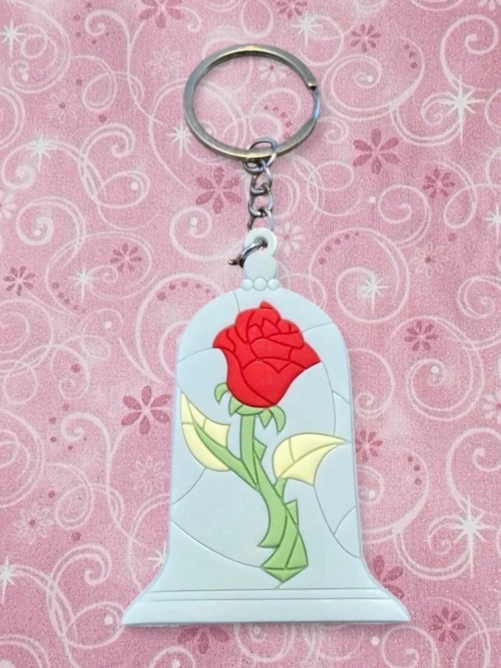 Disney Beauty and the Beast rose keychain #disney #kawaii #princess